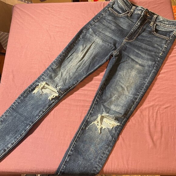 American Eagle Outfitters Super Hi Rise Jegging Blue Jeans - Size 2 short - Picture 1 of 10